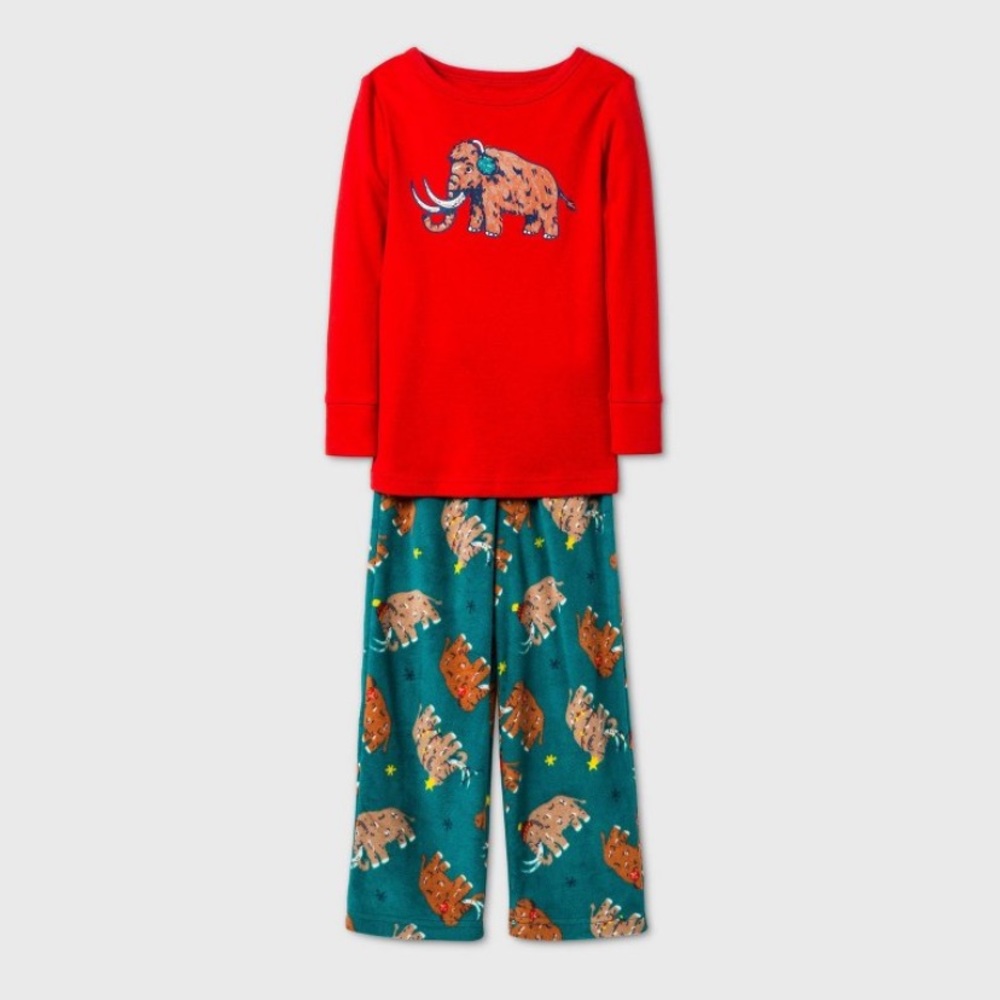 Cat & jack mammoth l/s top & fleece pants